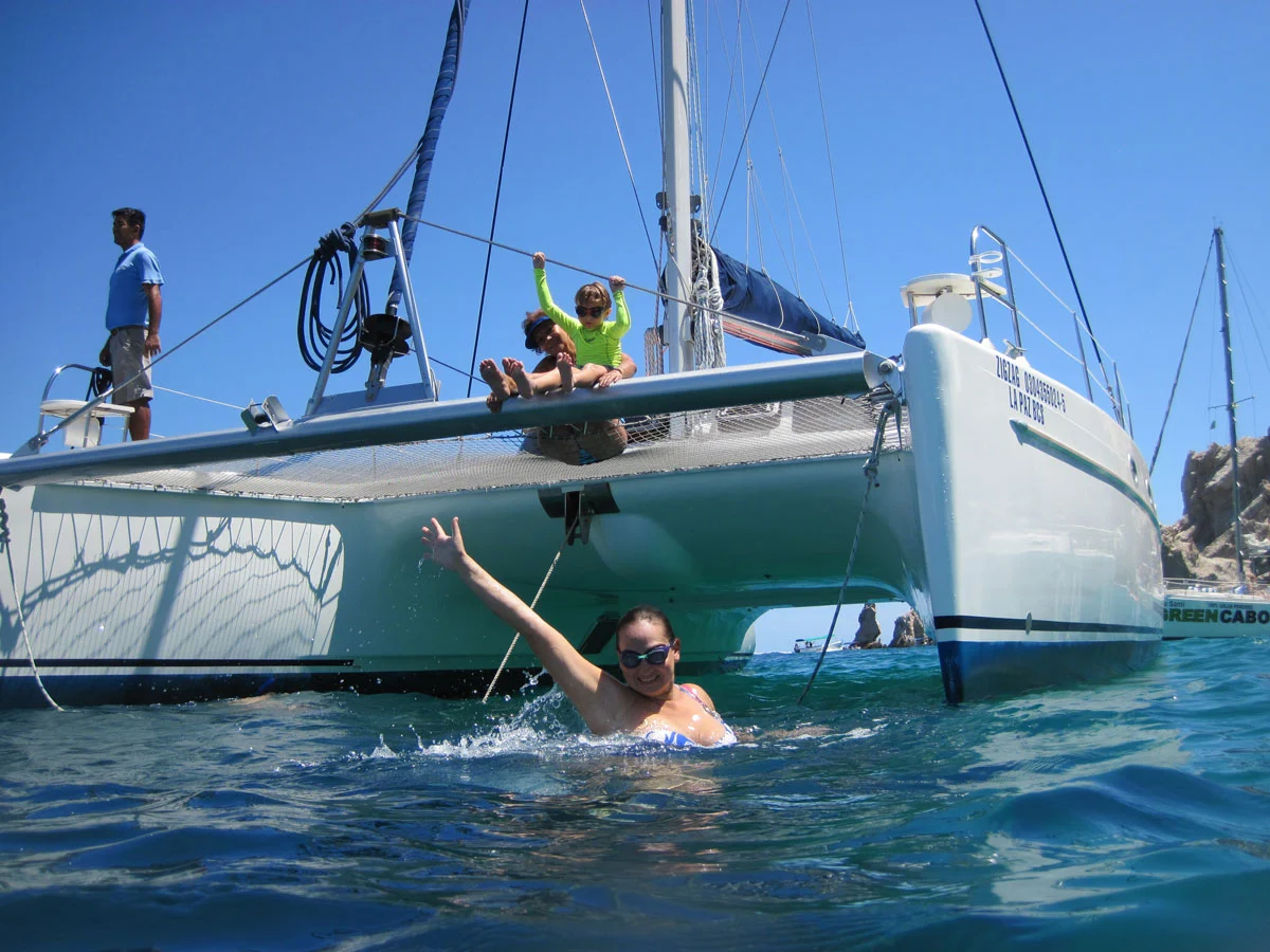 Private catamaran sailing in Los Cabos, Baja California Sur Sail Baja Adventures